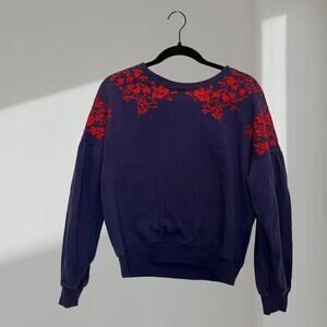 Urban Outfitters Embroidered Floral Sweatshirt (Women’s S/P)